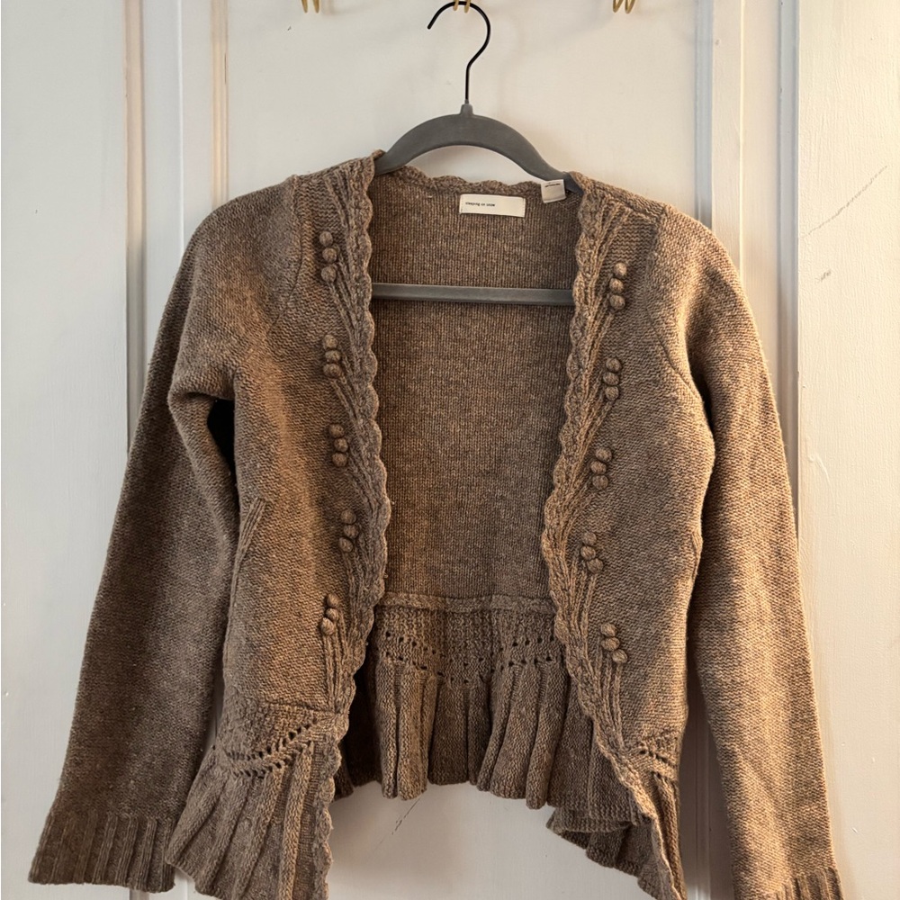 Anthropologie Brown Cardigan Sweater